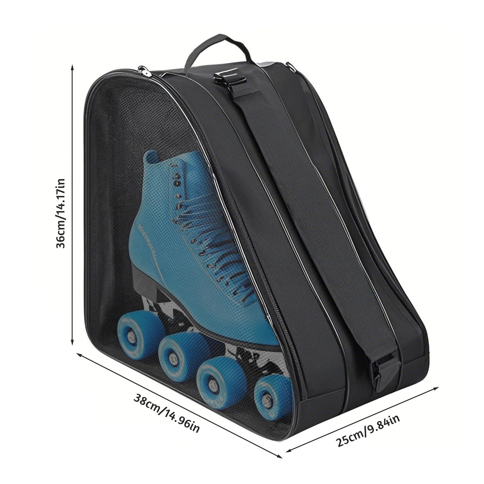 Borsa per pattini a rotelle, borsa per pattini da ghiaccio, borsa per hockey su ghiaccio, borsa da skater per bambini e adulti