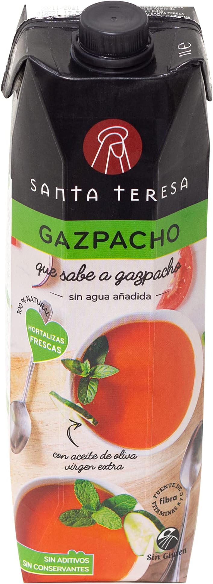 Santa Teresa - Spanish cold tomato soup - Gazpacho with Extra Virgin Olive Oil - 1 Liter
