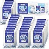 25 Pack - Instant Cold Packs - Instant Ice Packs for Injuries | Disposable Cold Compress Ice Pack for Pain Relief, Swelling, Inflammation, Sprains, Toothache - Cold Pack for Athletes