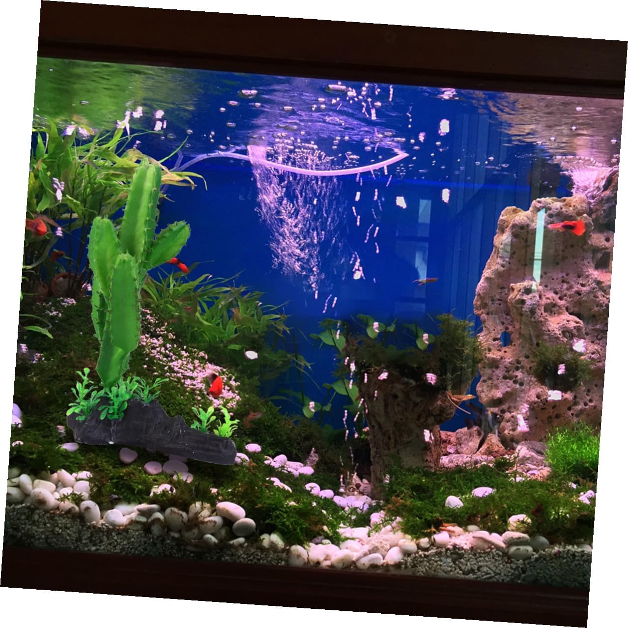 Artificial Cactus Aquarium Plant Simulation Plastic Underwater Bonsai Decoration for Fish Tank Ornament Aquarium Décor