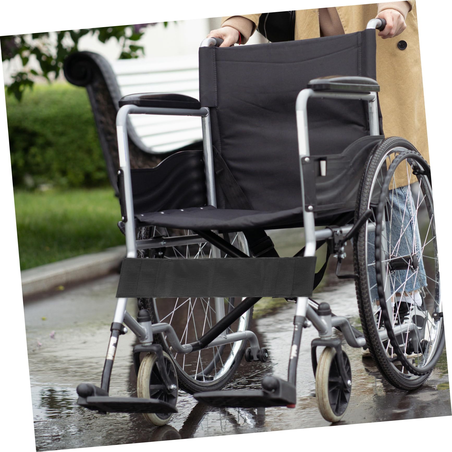 Healeved Legging para la movilidad en para personas mayores Correa de apoyo para las piernas -Correas para las piernas diarias -Correa de pantorrilla Cinta Anciana Tela Oxford