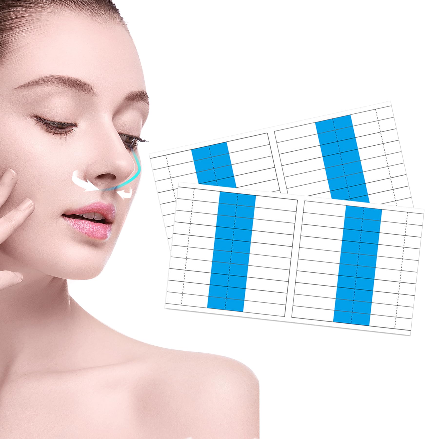 EKIND Invisible Nose Slimming Strips, Tighten Nostrils, Enhance Nose Shape, Ideal for Large Nostrils And Low Nose Bridge, Lightweight Nasal Shaping Patches(40PCS,Transparent)