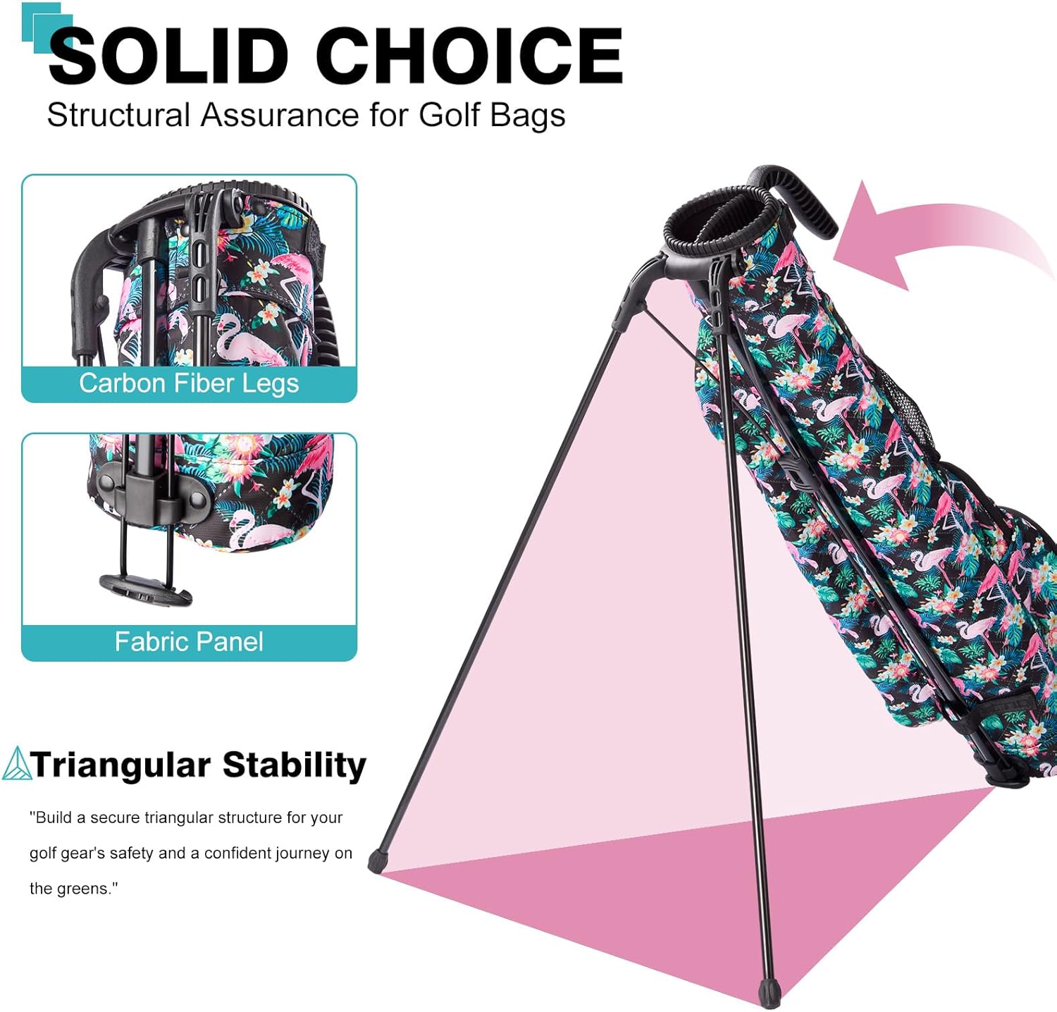 Sunday Golf Bag with Strap & Stand, Lightweight Golf Stand Bags with Two-Way Divider/Cooler Pocket, Golf Club Bags Holds 5-6 Clubs for Driving Range, Par 3 and Standard Courses