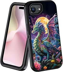 DMDMBATH For IPhone 16E Case With Screen Protector, Dual Layer Heavy Duty Rugged Military Grade Shockproof Protective Phone Case For IPhone 16E Phone Case (Dark Green