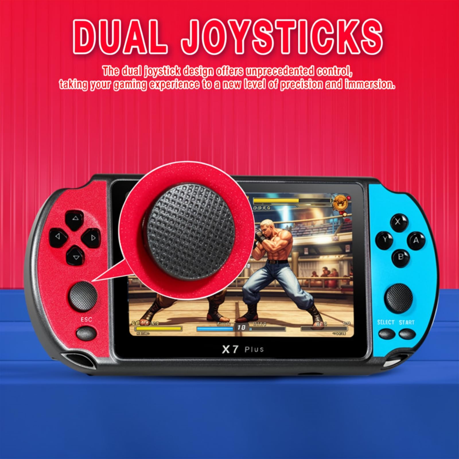 Mldnld Console Rétrogaming Portable, 10 000 Jeux Préinstallés Console De Jeux, Plus de 10 Émulateurs, Écran HD 5,1 Pouces, 5h d'Autonomie
