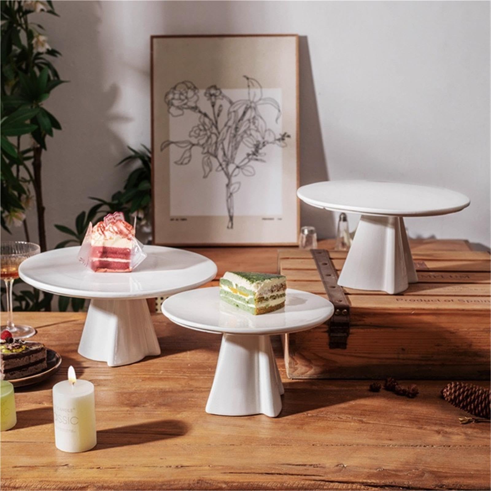Présentoir De Table À Dessert En Céramique 1 Pièce Pour Les Gâteaux