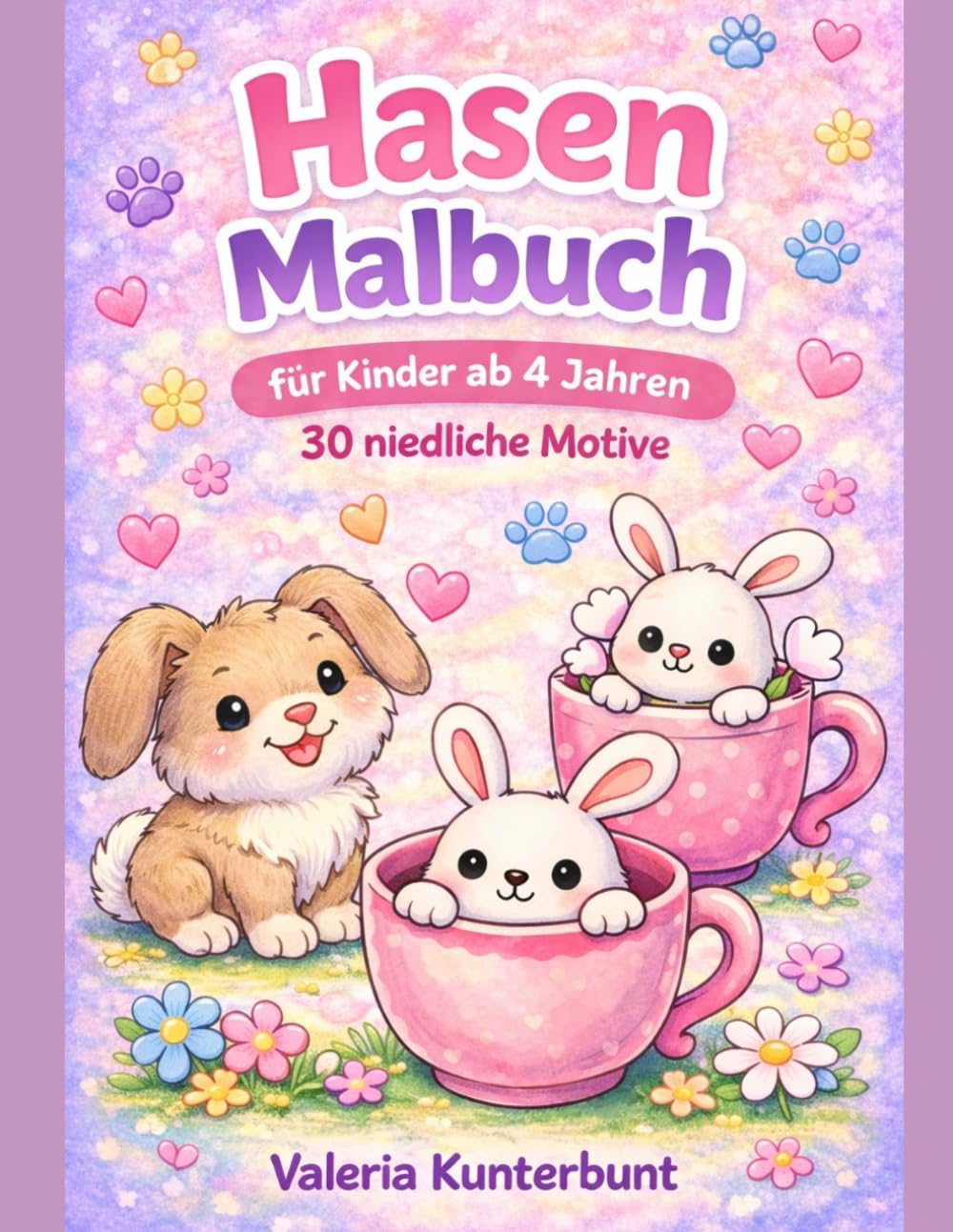 Hasen Malbuch für Kinder ab 4 Jahren: 30 niedliche Hasen Motive zum Ausmalen – Einfaches Tier Malbuch für Mädchen und Jungen | Niedliche Tiere ... Tiere - Malbücher für Kinder ab 4 Jahren)