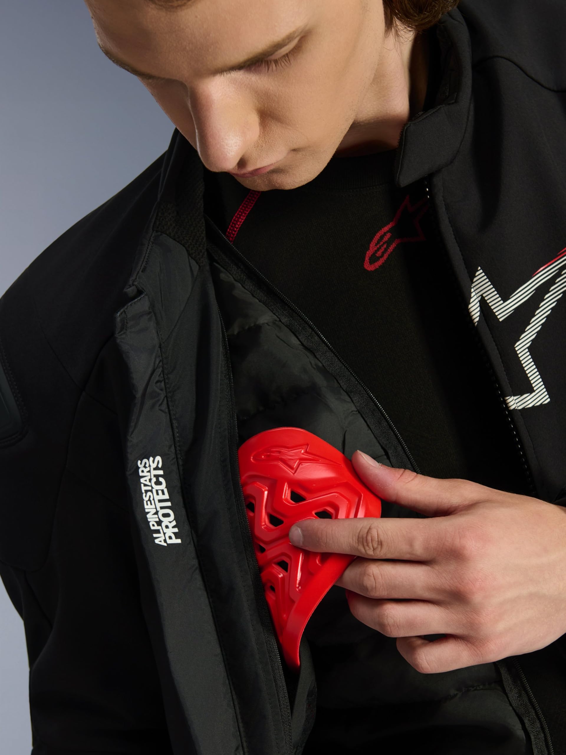Alpinestars SMX wodoodporna kurtka motocyklowa tekstylna, czarny/biały/czerwony, M