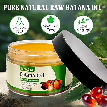 Raw Batana Oil For Hair Growth,Pure Batana Oil from Honduras,Veganic Natural Hair Growth Oil,Prevent Hair Loss,Repairs Damaged Hair,Brighten Hair,Promote Hair Regrowth 4.23 Oz