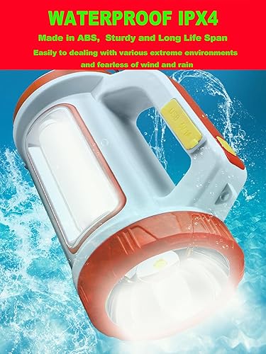 Miniatura 3 de Linterna LED de mano, recargable solar, súper brillante, 10000 lm, lámpara LED multifuncional, linterna de campamento, 5 modos de luz, IPX4