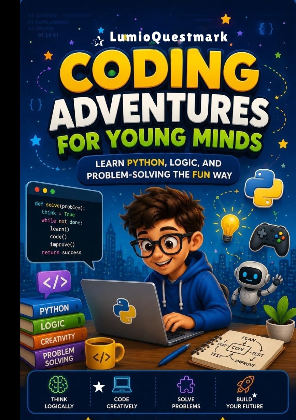 Coding Adventures for Young Minds: Learn Python, Logic, and Problem-Solving the Fun Way