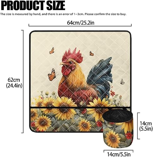 Miniatura 61 de Estera de máquina de coser con flores brillantes y florales bohemias, reduce la vibración, antideslizante, organizador duradero