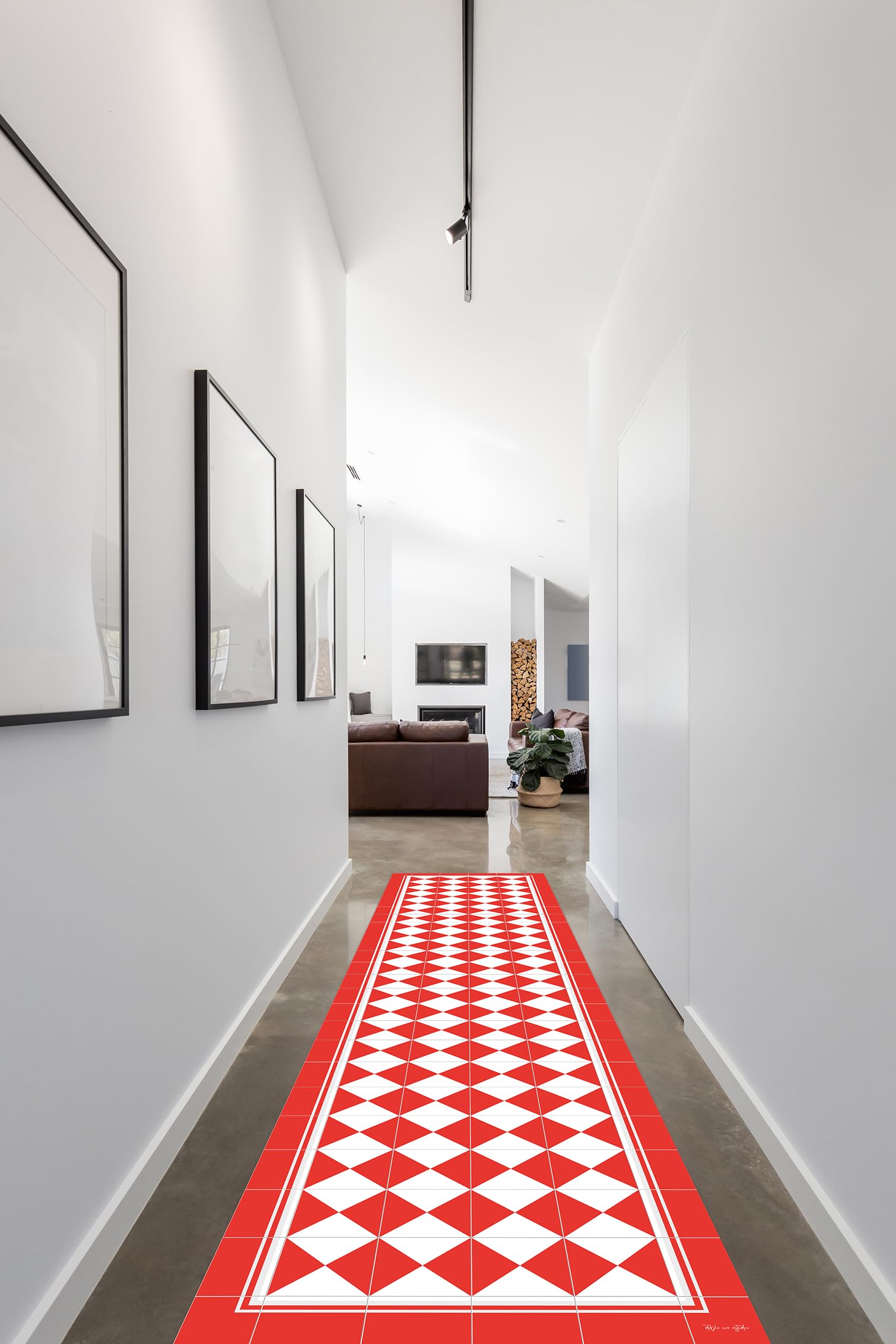DobleUve Estudio Alfombra Vinílica Imperial | Rojo | 100x150 | Alfombra Cocina Lavable Antideslizante | Alfombra Vinilica | Suelo Vinílico | Alfombra Vinilo Salón