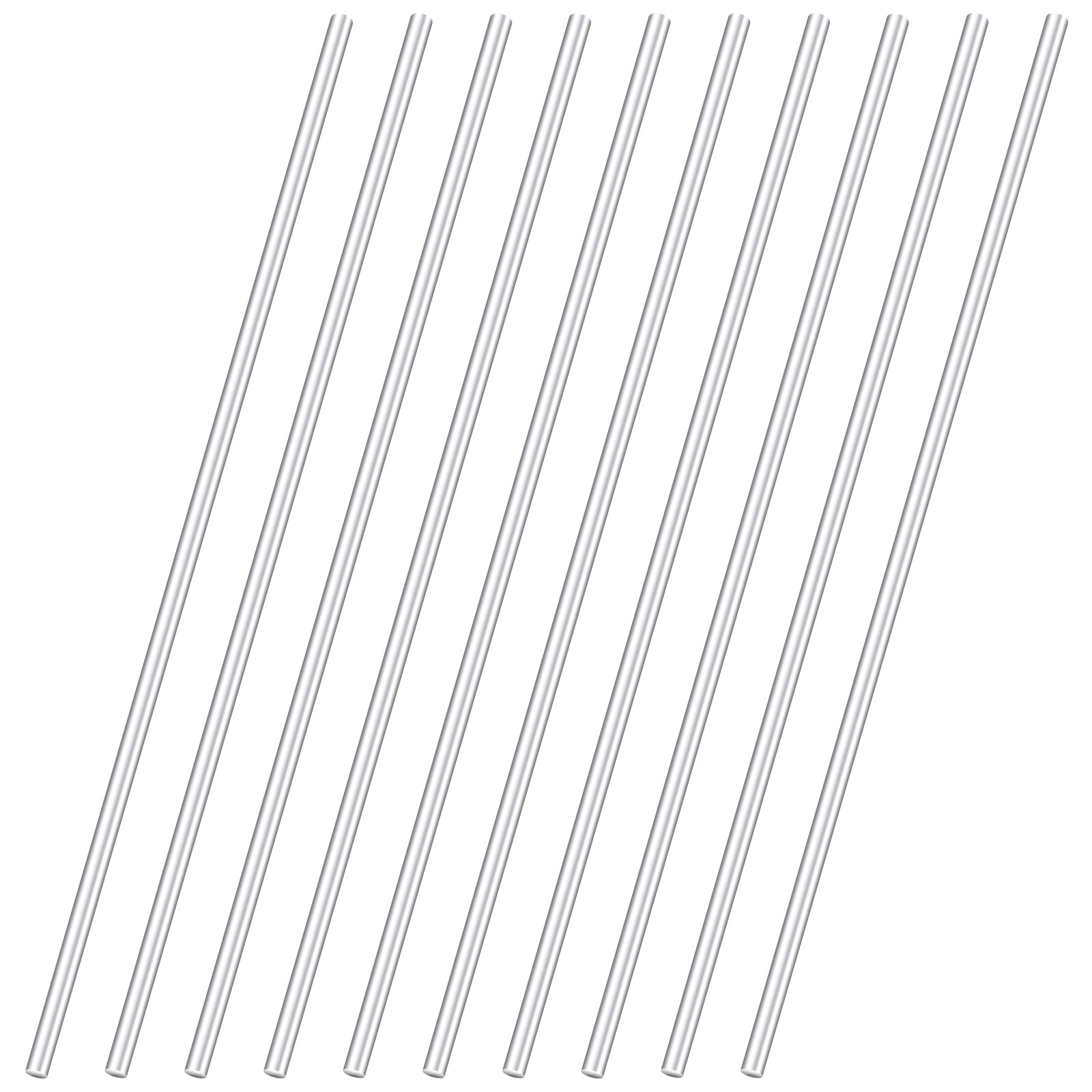 10 Pieces 1/4" Aluminum 6061 Round Rod Solid Extruded Rod 13" Long（+0/-.05"）& 0.25" Diameter (1/4x13inch, 10)