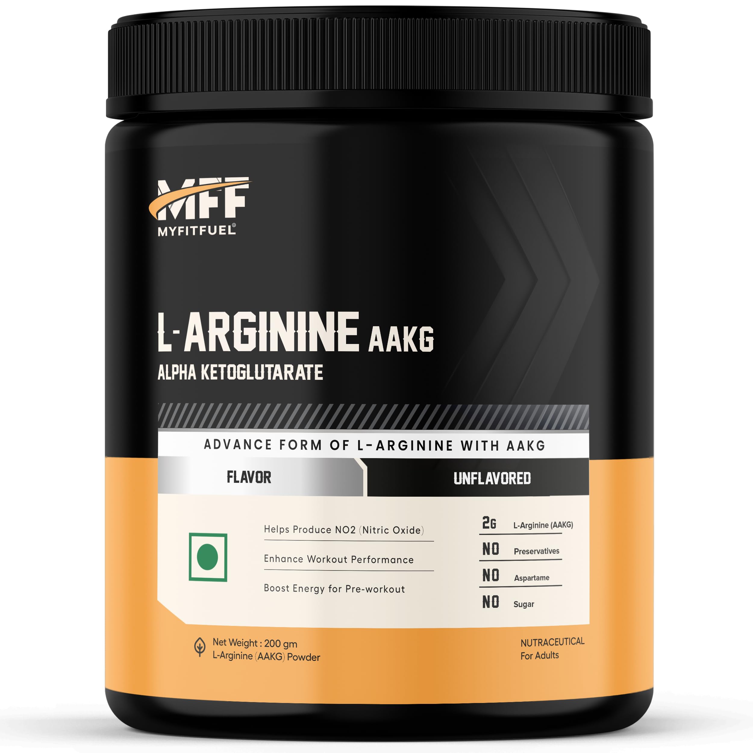 MyFitFuel L Arginine Alpha-Ketoglutarate (AAKG) Pre Workout Powder | 200gm (Unflavoured) (B077HZ4G95) Amazon Price History, Amazon Price Tracker