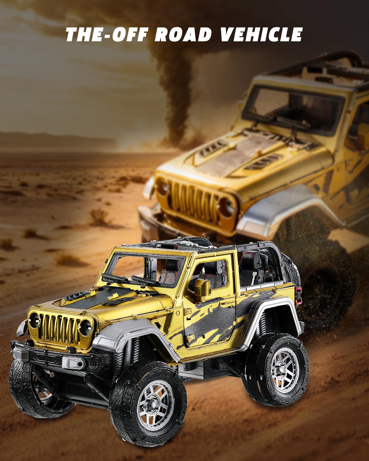 Piececool Metall 3D Puzzle Geländewagen Modellbausatz für Erwachsene Auto 3D Metall Puzzles Schreibtisch Dekor Männer Teenager