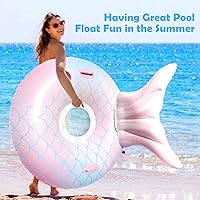 Vista 5 de Inflatable Pool Float Adult - Pool Floaties Lounger Floats Rafts Floating Chair Floats Water Floaty for Swimming Pool Lake Lounge Float, Beach Pool