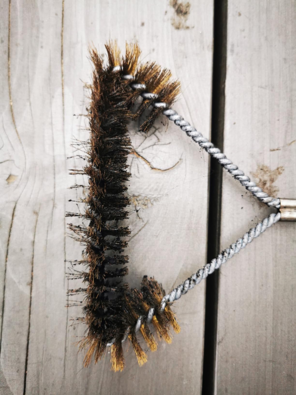 12 Pouces Brosse Barbecue Laiton Triangulaire Nettoyage à 360