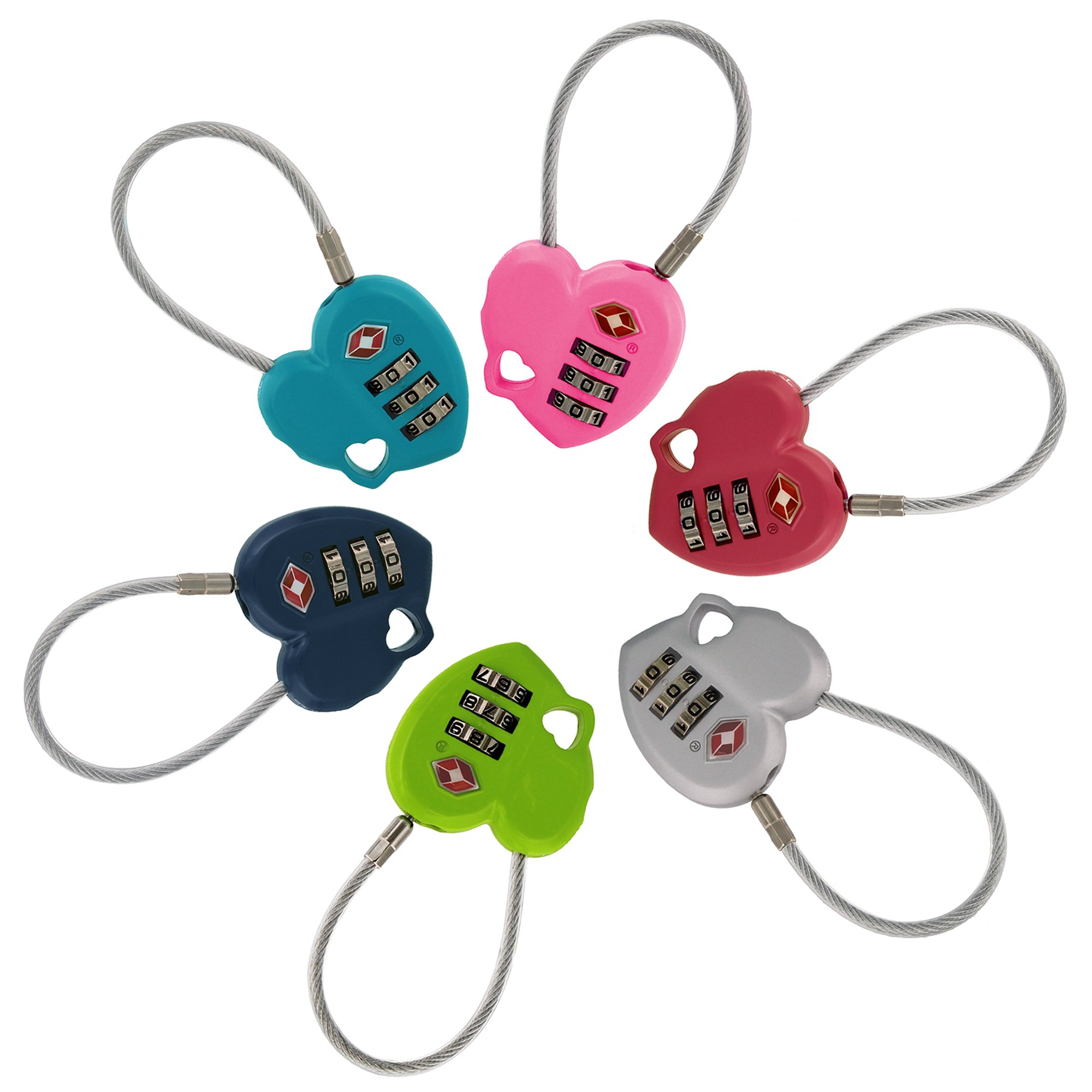 MoDA Travel Easy to Use- TSA Recognized Resettable Combination Lock Luggage Travel Lock