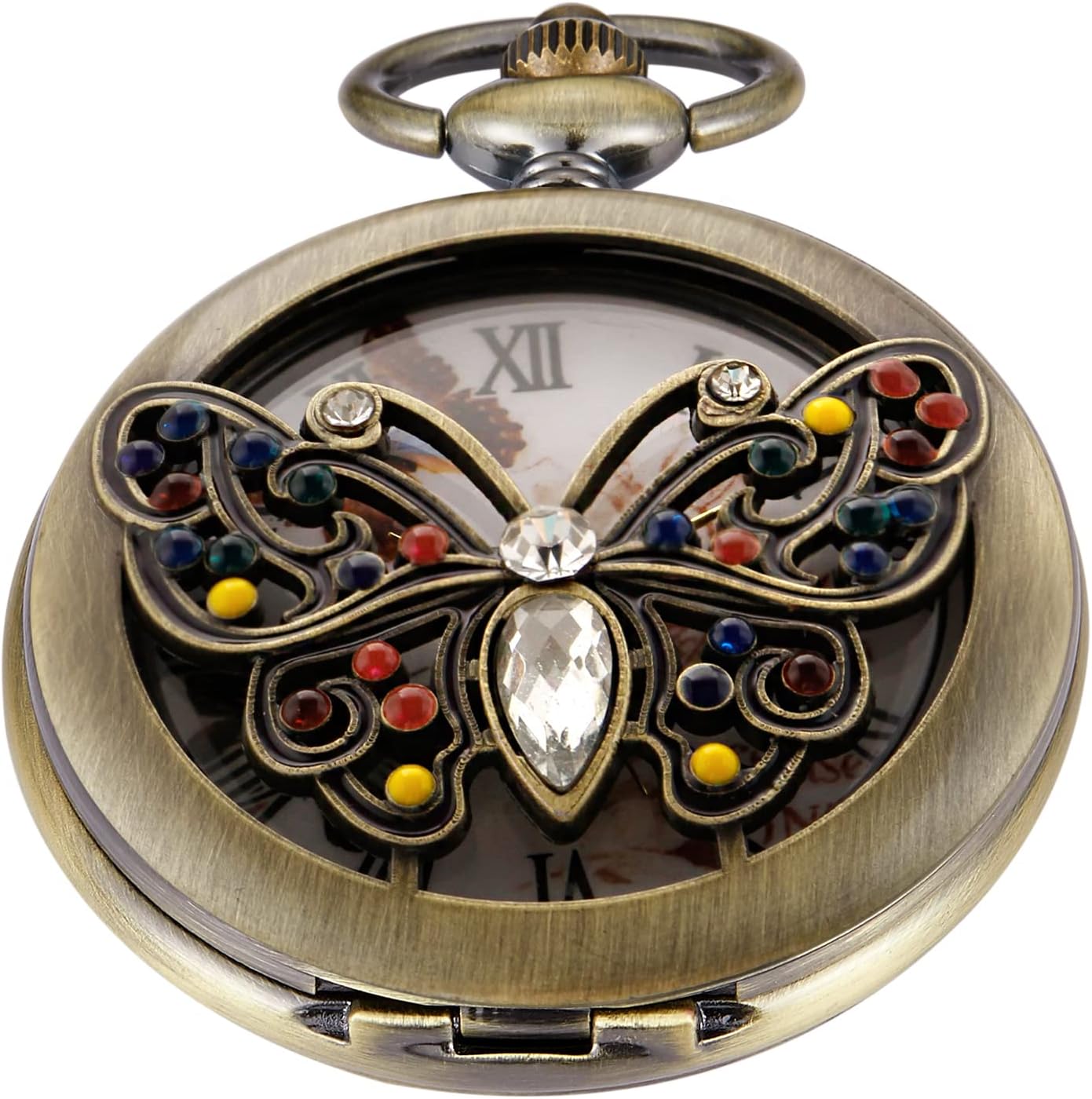 Men’s Pocket Watch, Arabic Digital Dial Pocket Watches with Chain for Men