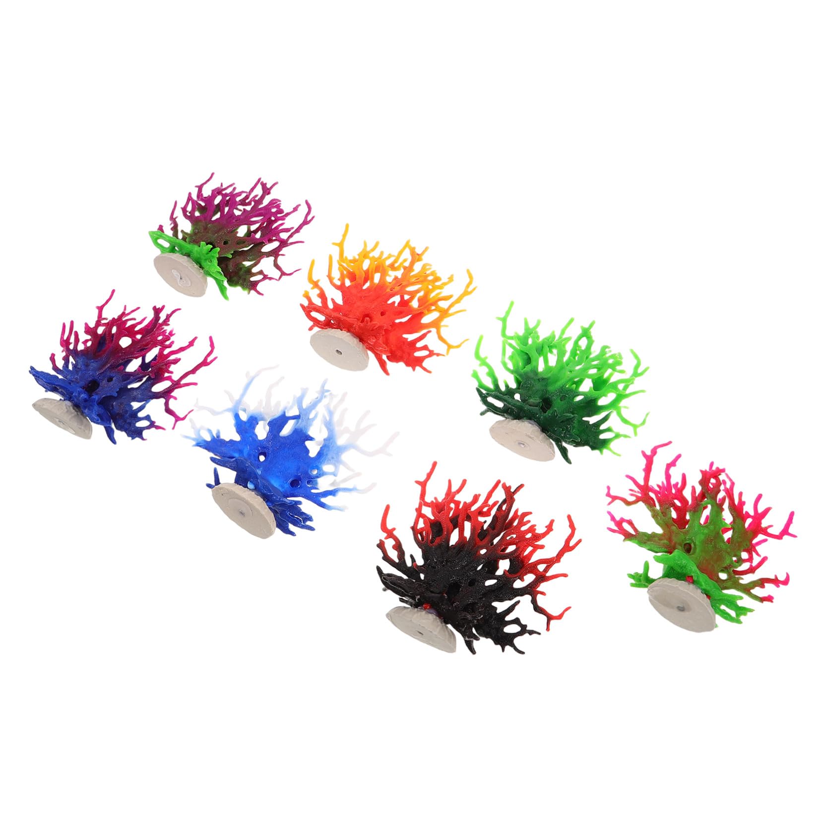 SHINEOFI 7 Piezas Adornos de Acuario decoración de Coral Falso Adorno de Coral Artificial Decoraciones de Peces para Tanque Accesorios para peceras decoración de paisajismo del Acuario