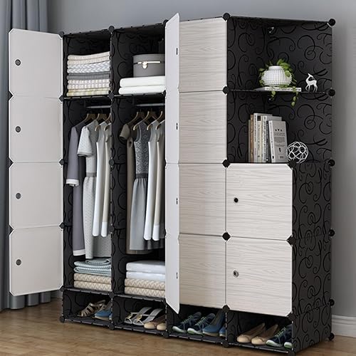 Miniatura 7 de Ecginmay 36 conectores de cubo de alambre de plástico, conectores de almacenamiento de cubos de alambre negro, conectores ABS, conector organizador