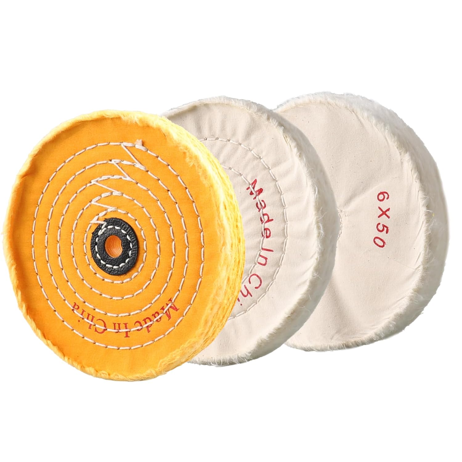 BRESUCNY Polijstschijven, 3 Stuks Katoenen Polijstschijven 6 Inch