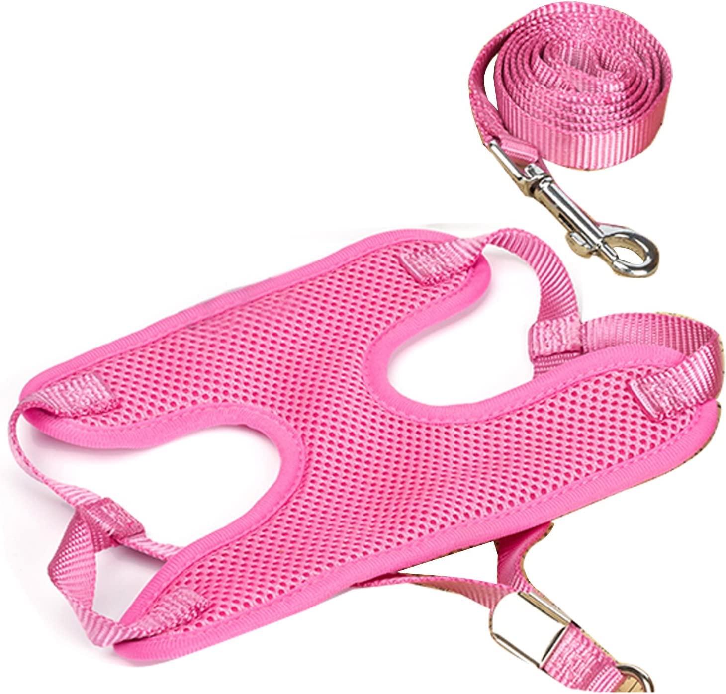 Woofy Puppy Harness and Leash Set No Pulling Plaid Walking Harness Adjustable Mesh Dog Harness with Bow Pet Comfort Padded Vest for Small Dogs and Cats (Size- Small) (Fit Weight 1-5 kg) – Multicolor