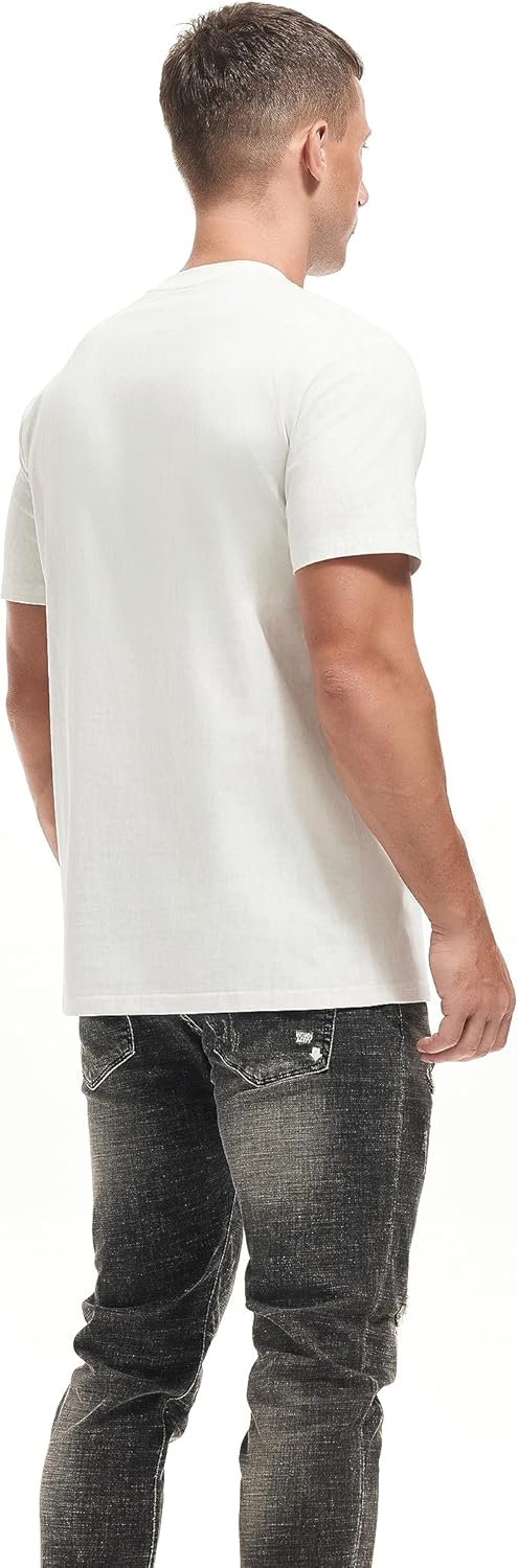 VEIISAR Men's Crew Neck T Shirt - Fitted Elastic Tees Fresh Print Tshirts - Pattern & Color 20+ - Image 2