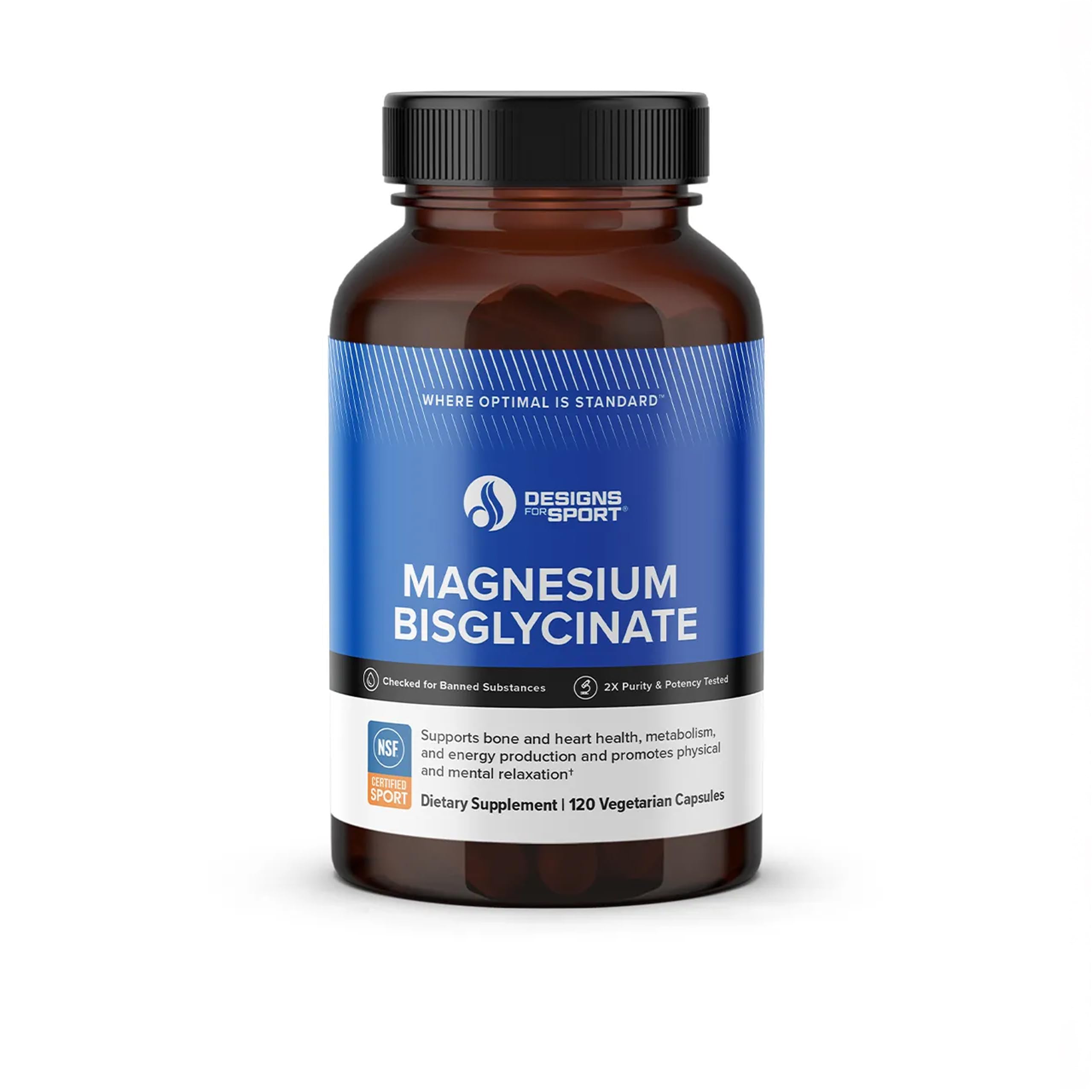 Designs for Sport Magnesium Glycinate, 120 Capsules