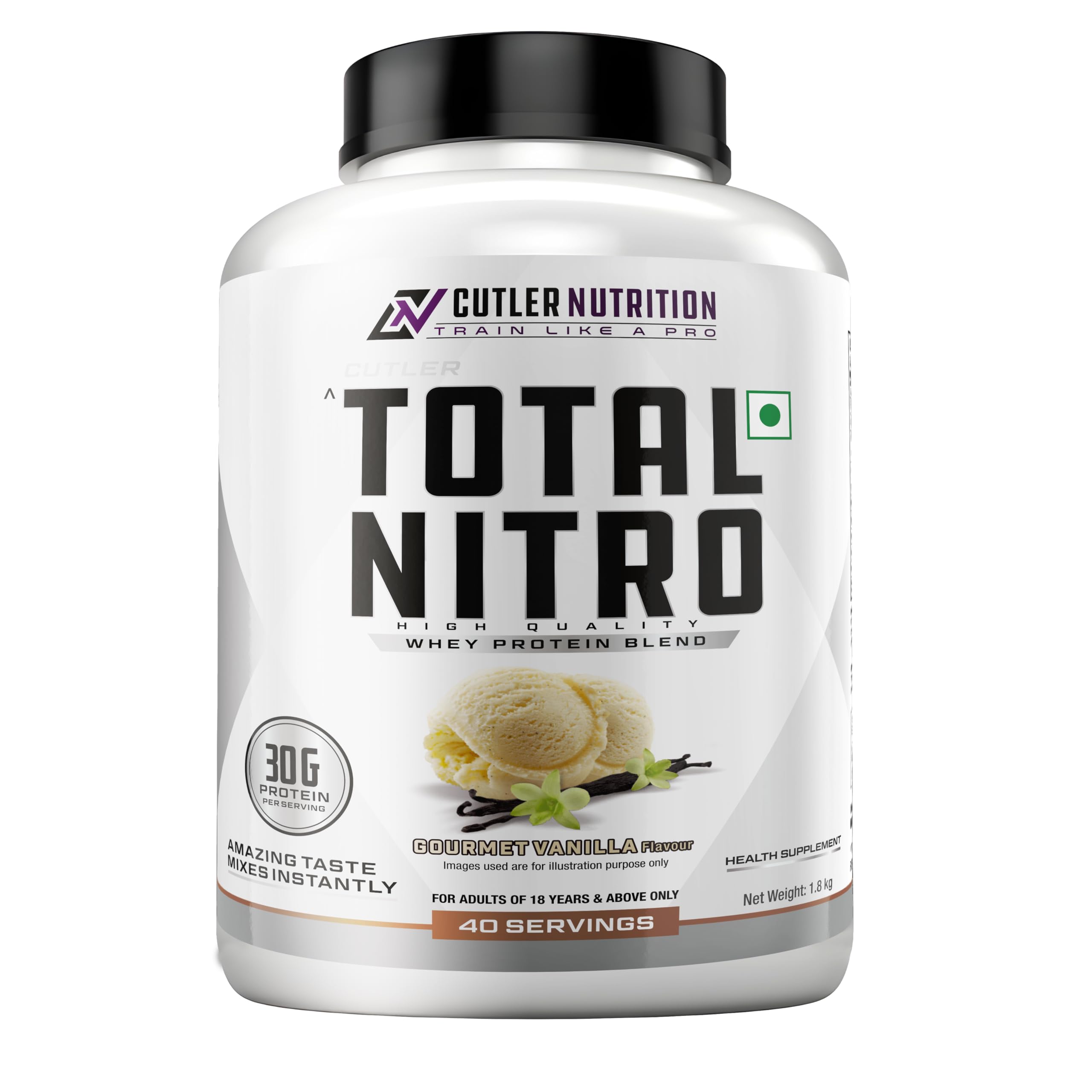 CUTLER NUTRITION TOTAL NITRO Whey Protein Blend – Gourmet Vanilla | 30g Protein | 40 Servings | Fast Mixing Premium Protein Powder | Muscle Recovery & Lean Muscle Support-image-14
