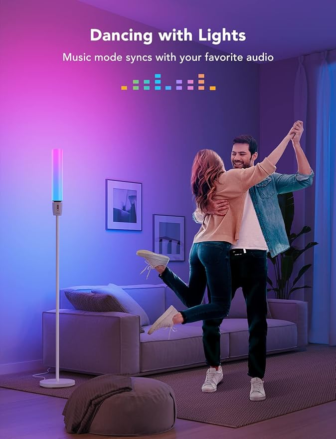 Govee Govee RGBIC Cylinder Floor Lamp, LED Corner Floor Lamp with Wi-Fi App Control, Smart Lamp with 64+ Scenes, DIY Mode, Music Sync, 1500 Lumens Modern Lamp for Bedroom, Living Room photo 2