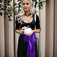 Vista 97 de obmwang Cinturón de satén de boda para ocasiones especiales, faja nupcial de 4 pulgadas de ancho, doble cara