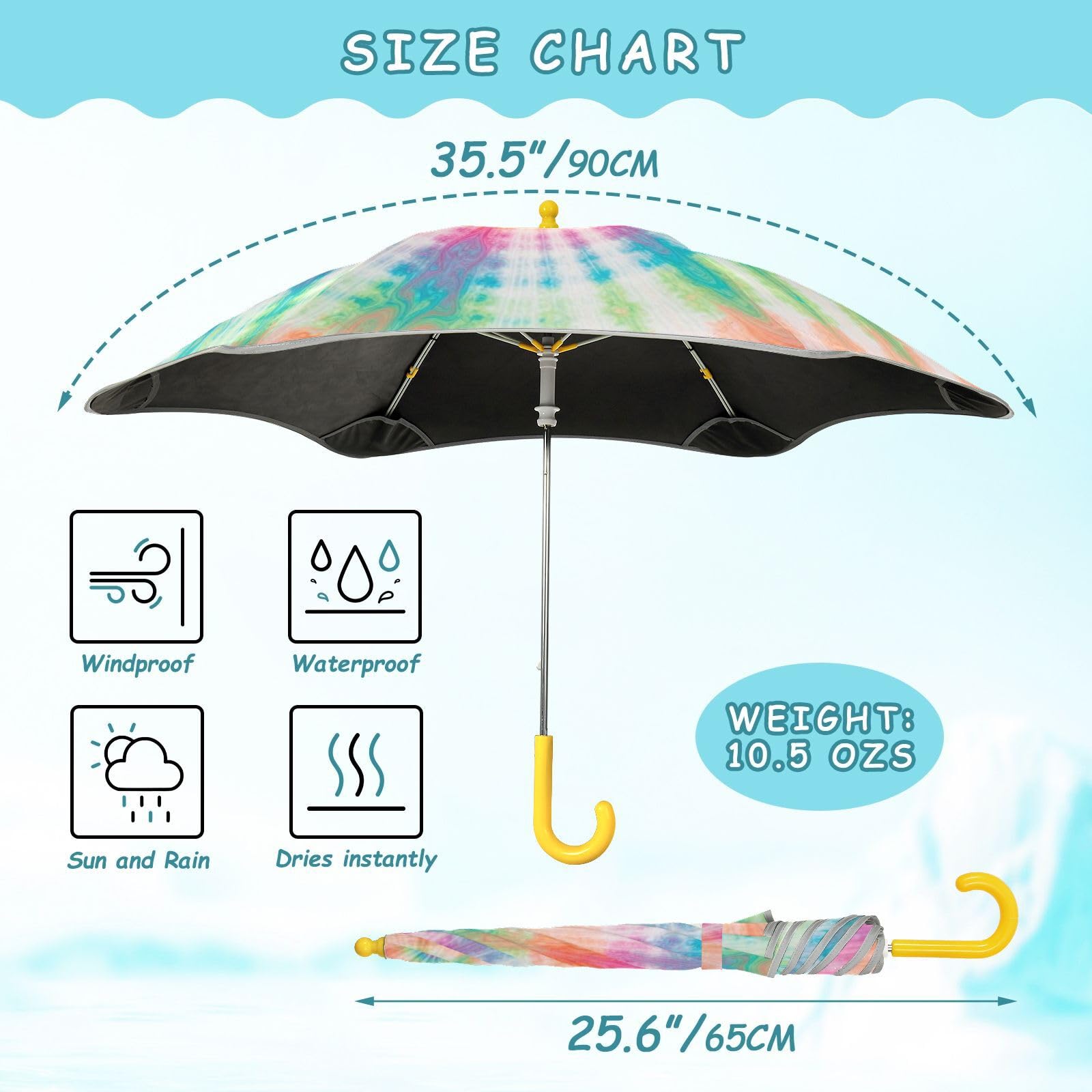GuoChe Parapluie léger avec cadre antirouille