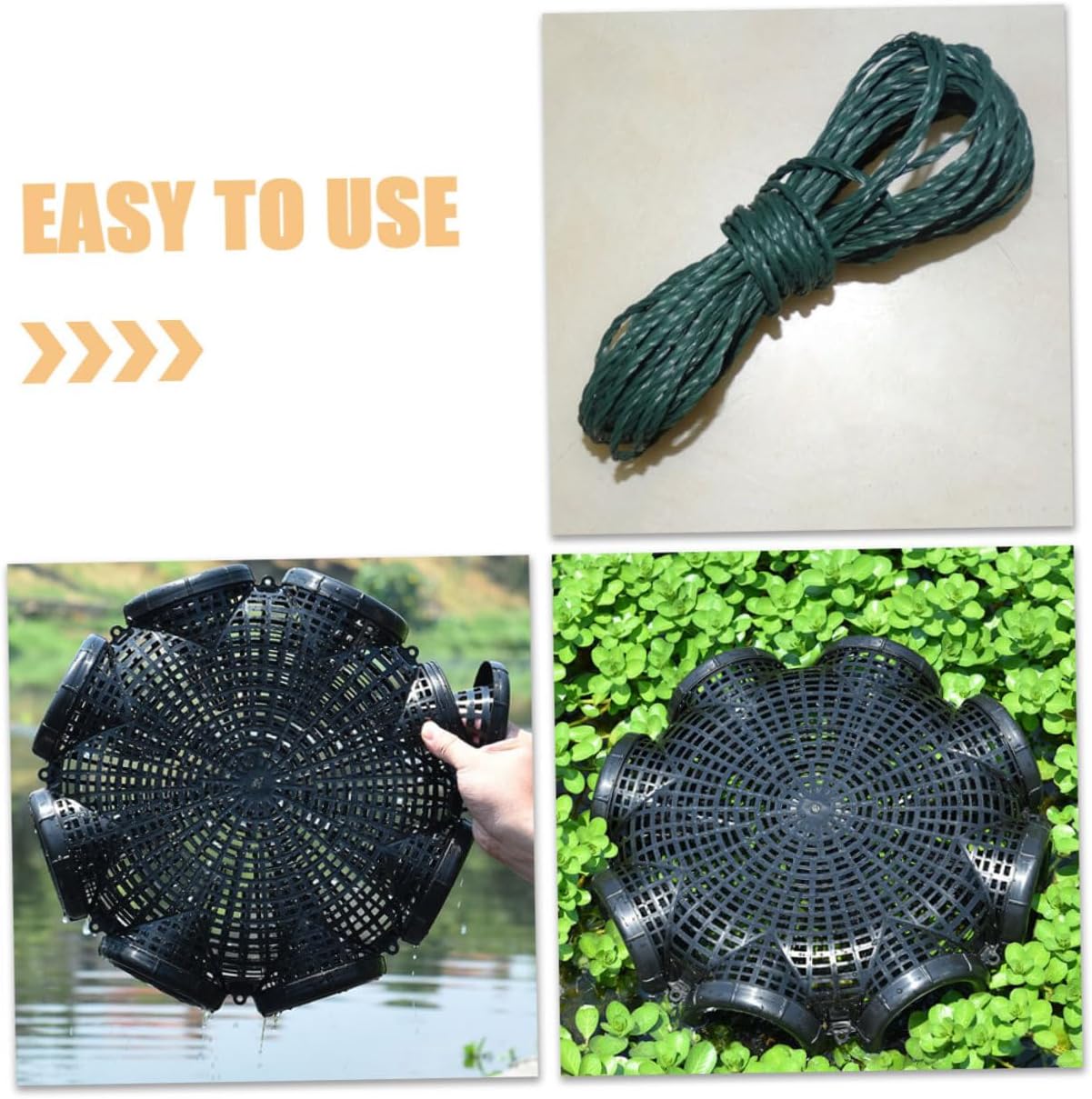 Fish Traps for Fishing Bait Lure Feeder Cage Sturdy Outdoor Bait Cage Multi-Hole Bait Basket for EEL Shrimp