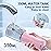 MOCEL Water Dental Flosser for Teeth - 350ML Large Tank 5 Modes & 6 Tips Cordless, Oral Irrigator Waterproof, Portable Teeth Cleaning and Flossing with Effective Plaque Remover for Adults (Pink)