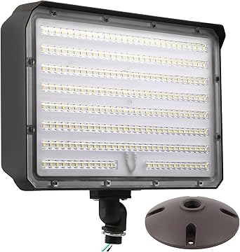 150W في الهواء الطلق LED ضوء الغسق إلى الفجر مع المفصل ، 21000LM 1500W مكافئ ، 100-277V 5000K ضوء النهار ، ETL التجارية LED ضوء الفيضانات ، إضاءة الأمن الخارجي للمناظر الطبيعية / موقف السيارات