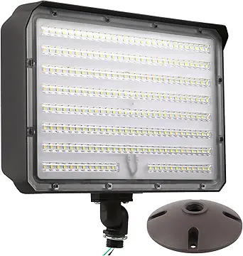 150W Outdoor LED Flood Light Dusk to Dawn with Knuckle, 21000LM, 5000K Daylight, ETL Certified