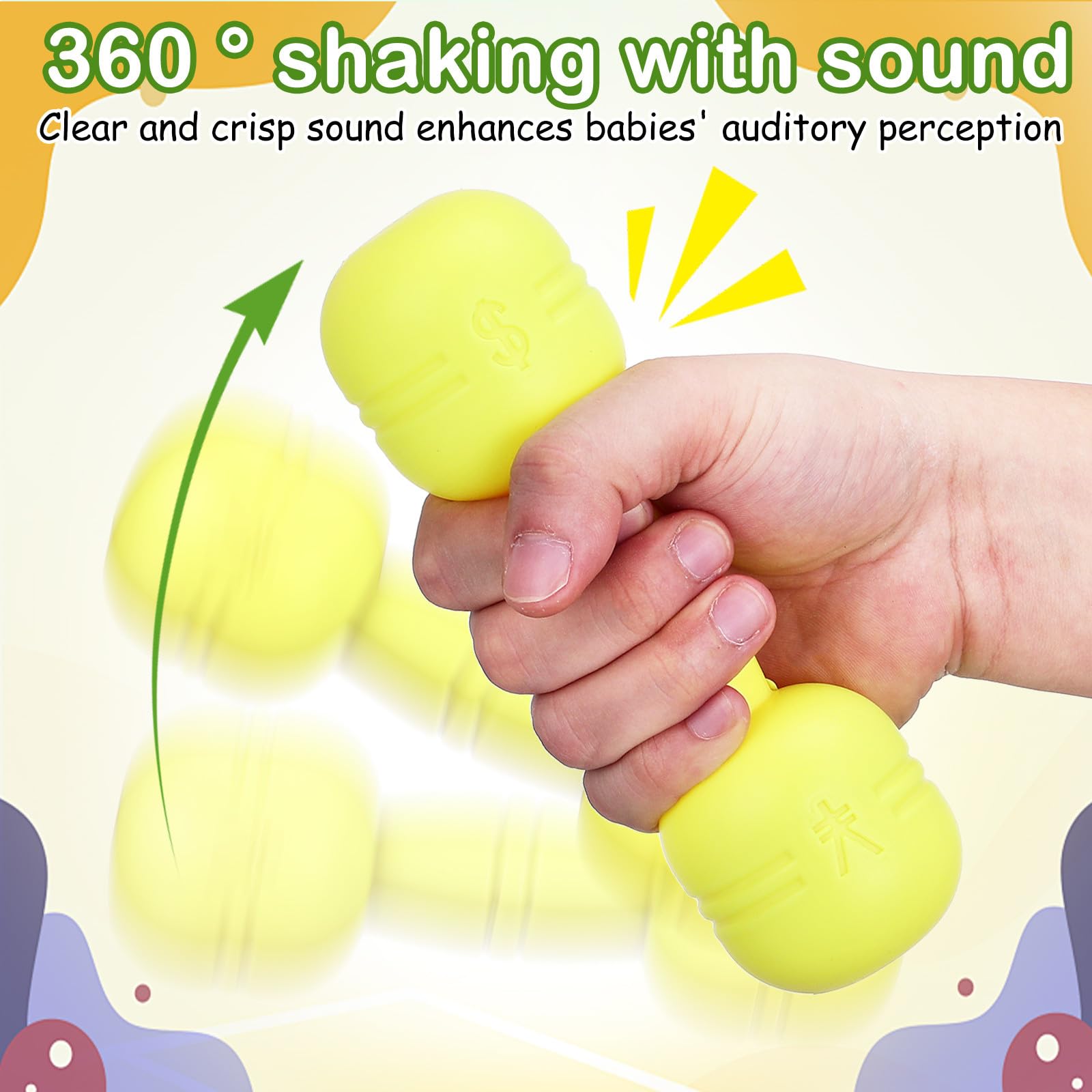 Supvox Kinderhanteln mit Sound: 3 Paar PVC Fitness Spielzeug Hanteln für Kinder 4–8 Jahre, Leichtes Sport- und Bewegungstraining Set für Zuhause, Schule und Kindergarten