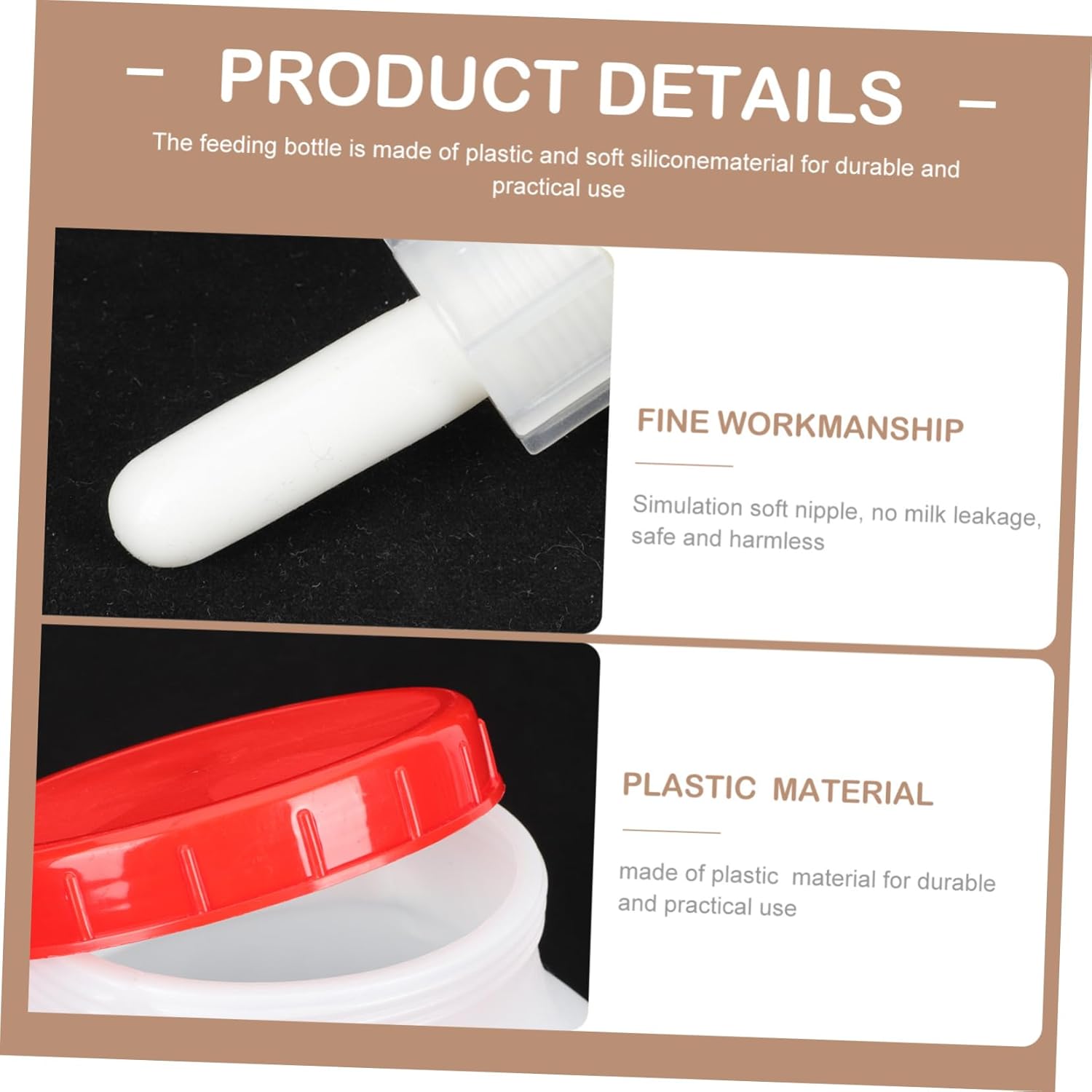 YARNOW 8L Lamb Milk Feeding Bottle with Nipples Silicone Lamb Nursing Bottle for Young Livestock and Goats Sturdy and Easy to Use