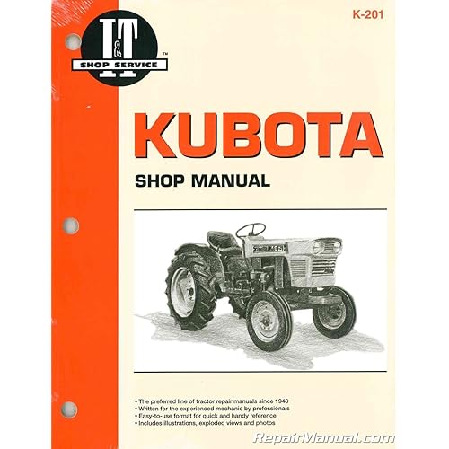 K-201 Kubota Tractor Manual L175 L210 L225 L225DT L260 B5100D B5100E B6100D B6100E B6100HST-D B6100HST-E B7100D B7100HST-D B7100HST-E L185 L235 L245 L275 L285 L295 L305 L345 L355