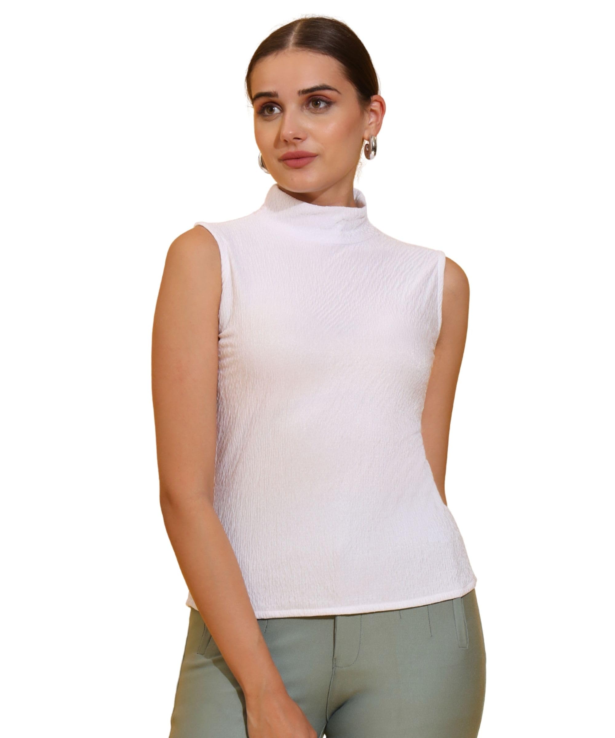 Women's/Girl's Textured Sleeveless Top