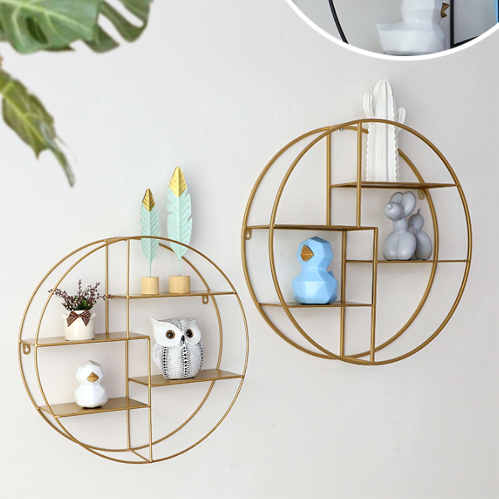 Amazon｜HYDTGZ ラウンドウォールシェルフ 壁掛け円形シェルフ 鉄製