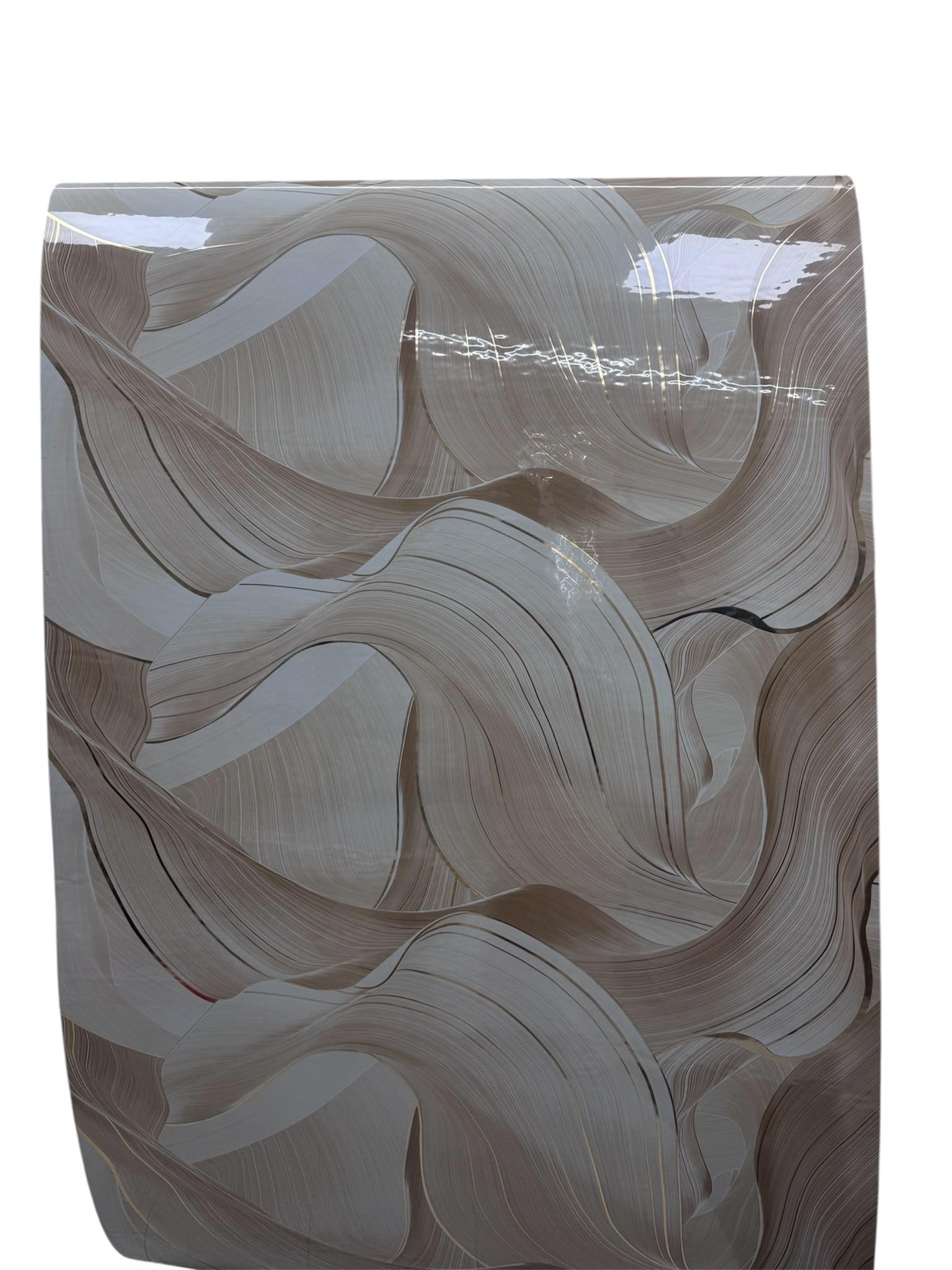 Generico Pannello PVC Adesivo Effetto Marmo, 120x300 cm, Decorativo per Pareti Beige Oro