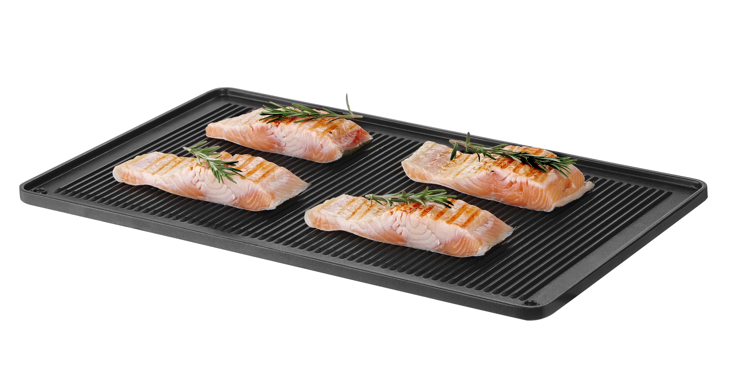 HENDI Piastra griglia GN 1/1, rigata, CONVECTOMAT, piastra per grigliare, grillplate, barbecue, per forni, rivestimento antiaderente in PTFE, resiste fino a 200°C, 530x325x(H)15mm, alluminio