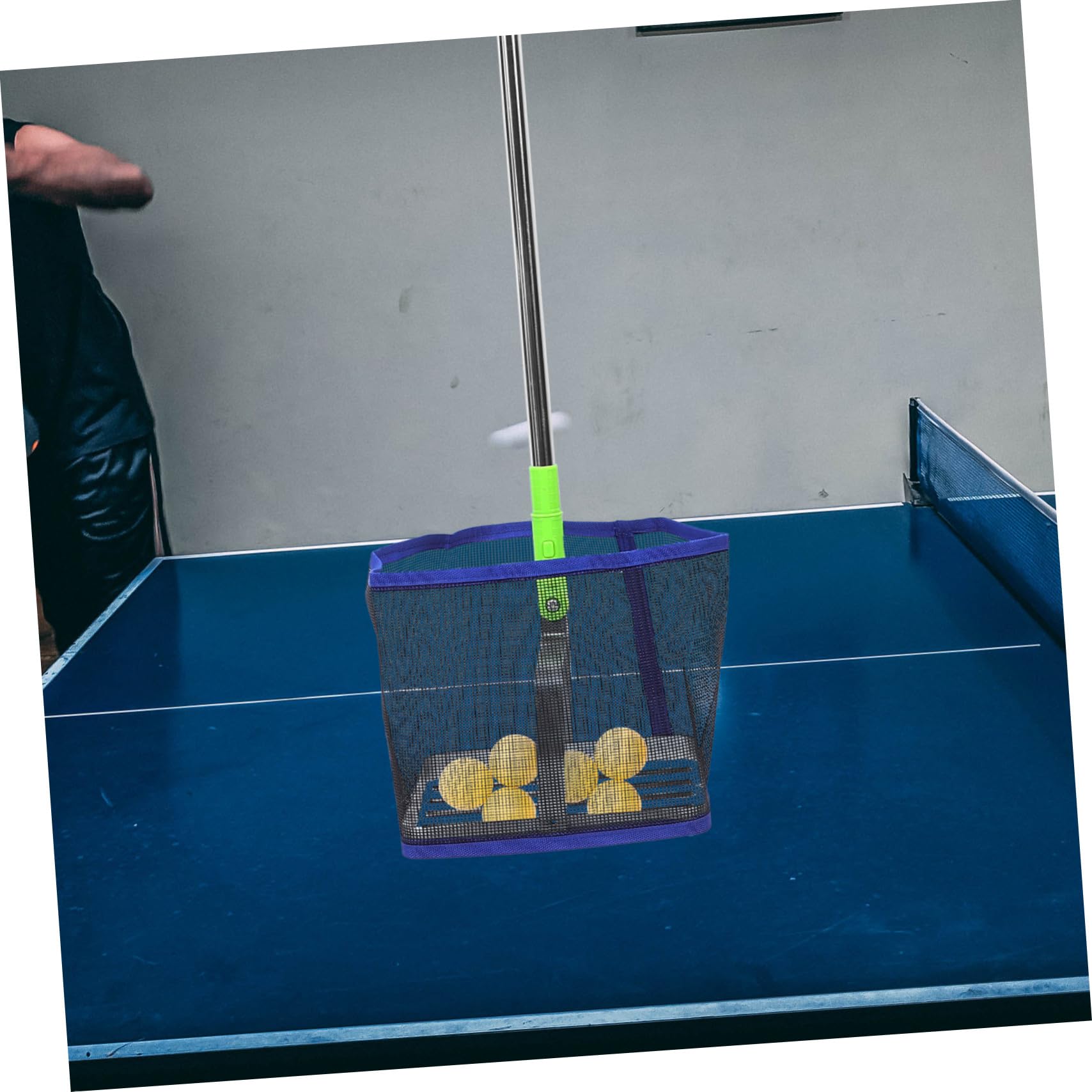 PRETYZOOM Tischtennisballaufheber mit Verstellbarem Griff für Tennisbälle | Edelstahl, Nylon und Eisen, Tragbar und Leicht, 1 Stück für Spielplätze Zufällige Farbe