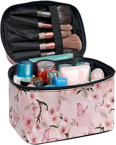 Vista 232 de doginthehole Bolsa de maquillaje, bolsa de cosméticos de viaje, bolsa de aseo portátil grande, organizador de accesorios para mujeres y niñas