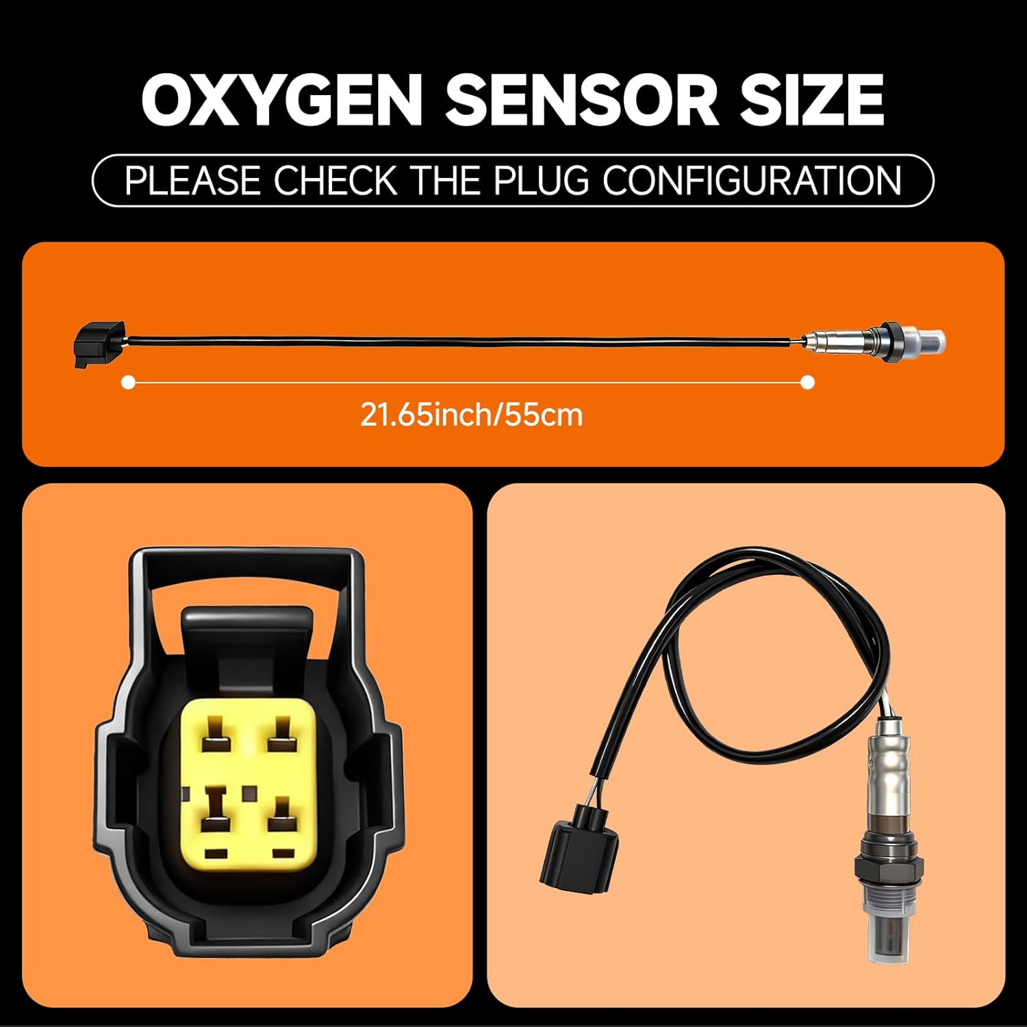 " VEIFNIY Upstream & Downstream Oxygen Sensor Set|Direct Replacement for OE 234-4587| Compatible with Chrysler, for Dodge, for Jeep V6 2.7L-4.0L & V8 4.7L-6.1L 2001-2010 Models-INCLUDES GLOVES "