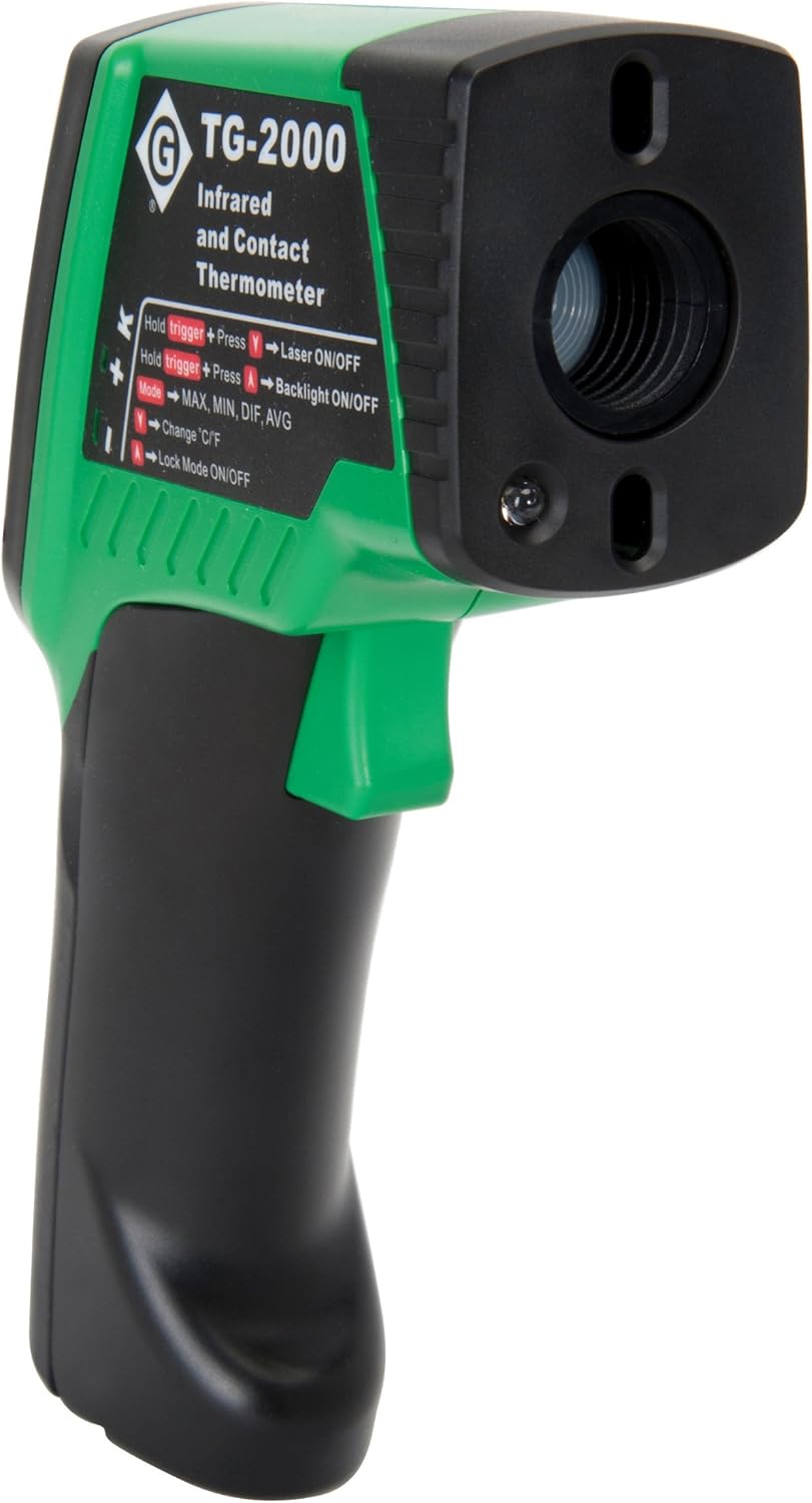 40% Off Discount Greenlee - Thermometer,Infrared (Tg-2000), Elec Test Instruments (TG-2000), dual laser infrared thermometer