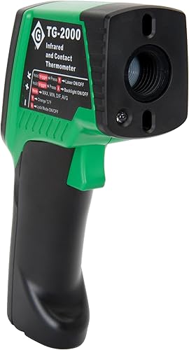 Miniatura 2 de Greenlee - Termómetro, infrarrojo (Tg-2000), instrumentos de prueba Elec (TG-2000), termómetro infrarrojo láser dual